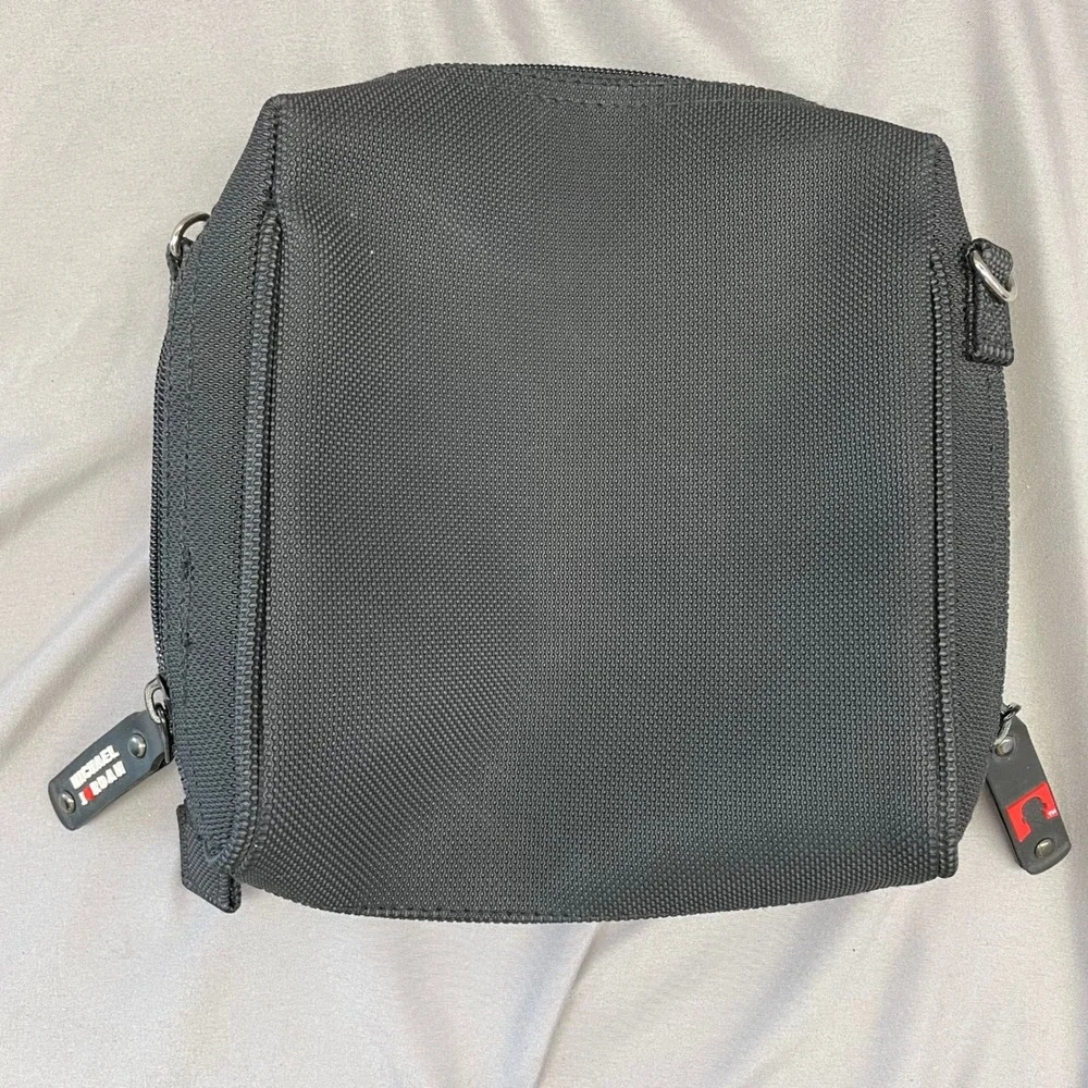 Michael Jordan Black Ballistic Nylon Crossbody Travel Bag Utility Pouch Logo
